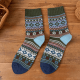 Men's 3-Pair Vintage Thick Woolen Socks: Retro Style, Warm, Cozy Winter Essentials