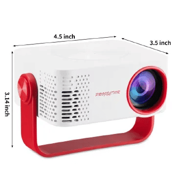 Portable Projector 200 ANSI Lumens Native 720P 1080P 4K Support WiFi Bluetooth Auto Keystone