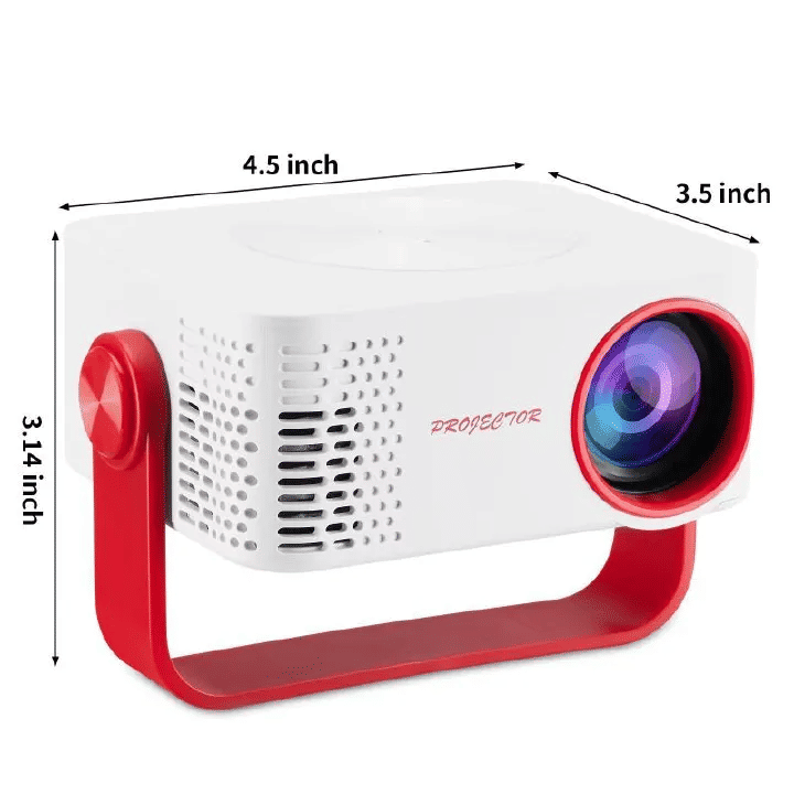 Portable Projector 200 ANSI Lumens Native 720P 1080P 4K Support WiFi Bluetooth Auto Keystone