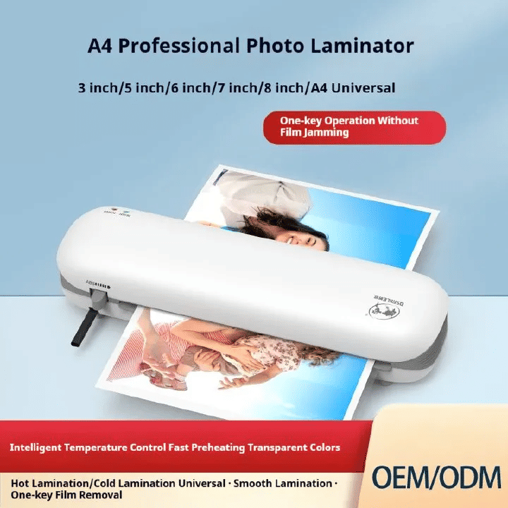 Hot & Cold Laminator Machine Anti-Oxidation No Jam Smooth Bubble-Free for Home Office