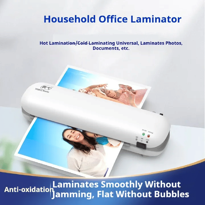 Hot & Cold Laminator Machine Anti-Oxidation No Jam Smooth Bubble-Free for Home Office