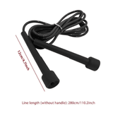 Professional Skipping Rope 2.8m PVC Jump Rope for Men Women Adult Fitness Black