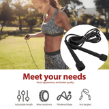 Professional Skipping Rope 2.8m PVC Jump Rope for Men Women Adult Fitness Black