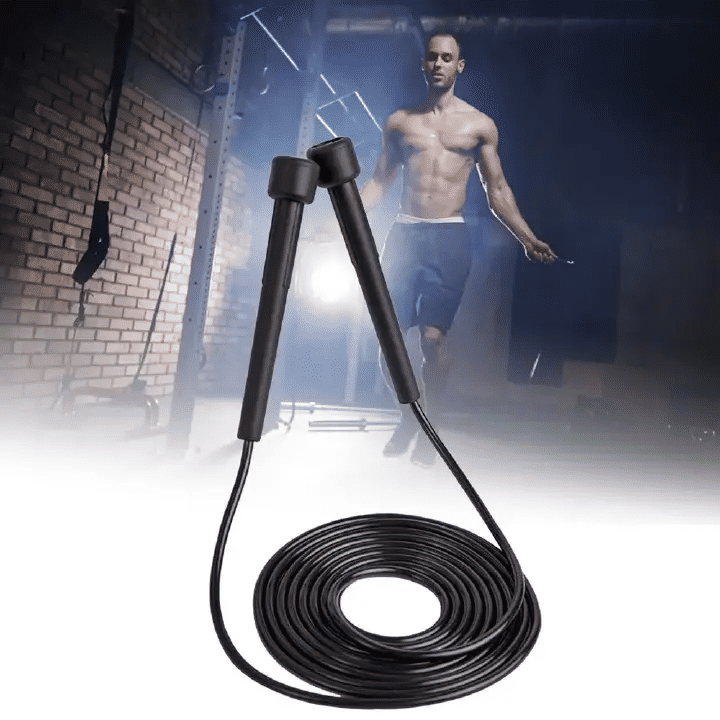 Professional Skipping Rope 2.8m PVC Jump Rope for Men Women Adult Fitness Black