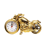 Retro Motorcycle Alarm Clock Creative Desk Decor Plastic Quartz Movement Battery Powered