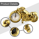 Retro Motorcycle Alarm Clock Creative Desk Decor Plastic Quartz Movement Battery Powered