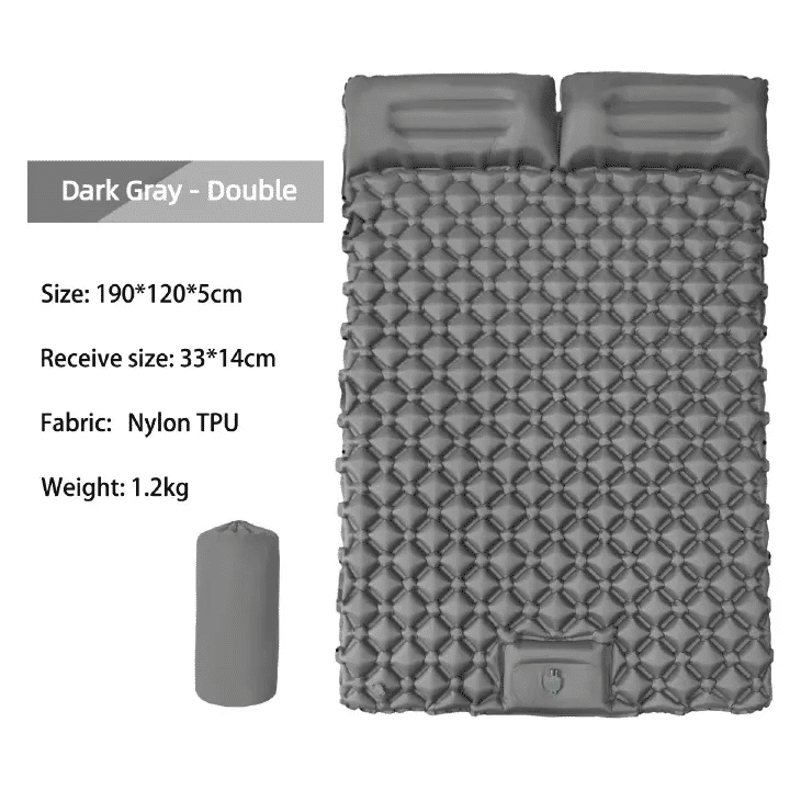 Ultralight Camping Inflatable Sleeping Pad With Built-In Pump Pillow