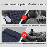 Ultralight Camping Inflatable Sleeping Pad With Built-In Pump Pillow