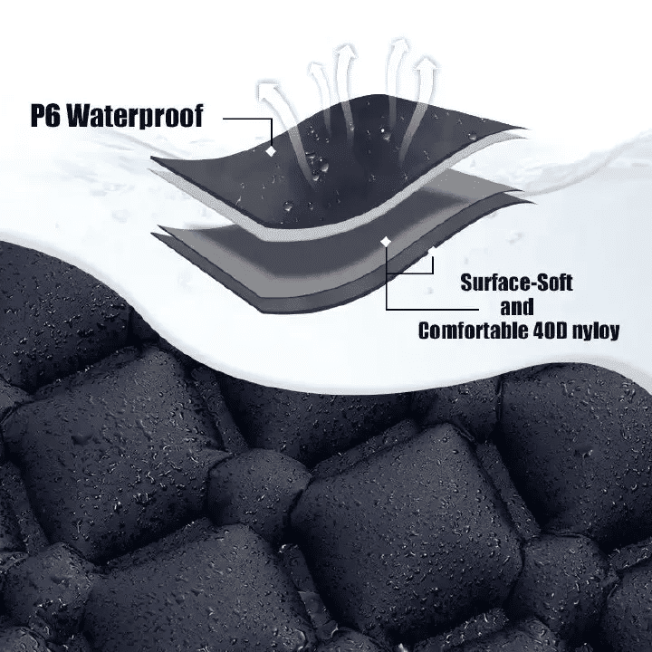 Ultralight Camping Inflatable Sleeping Pad With Built-In Pump Pillow