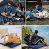 Ultralight Camping Inflatable Sleeping Pad With Built-In Pump Pillow