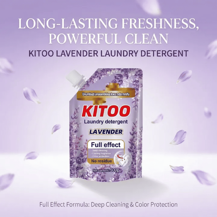 Kitoo Lavender Liquid Detergent 16.9fl oz Stain Removal Laundry Soap