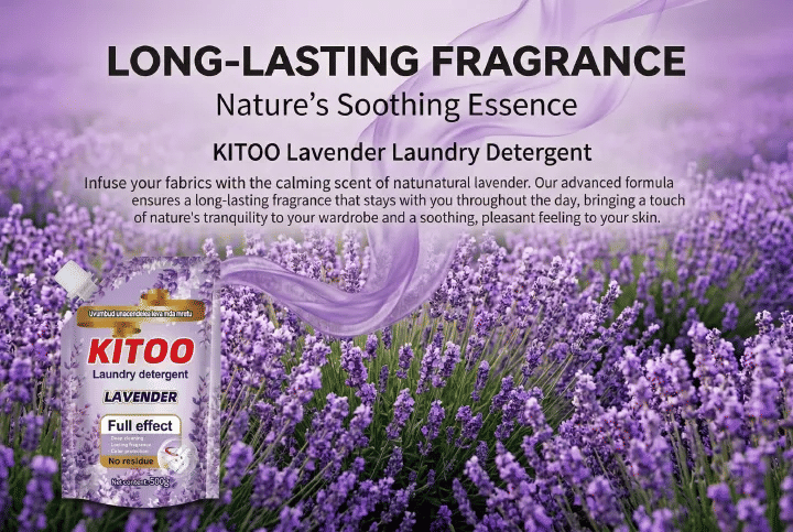 Kitoo Lavender Liquid Detergent 16.9fl oz Stain Removal Laundry Soap