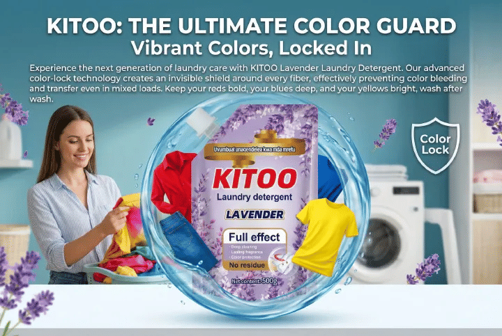 Kitoo Lavender Liquid Detergent 16.9fl oz Stain Removal Laundry Soap