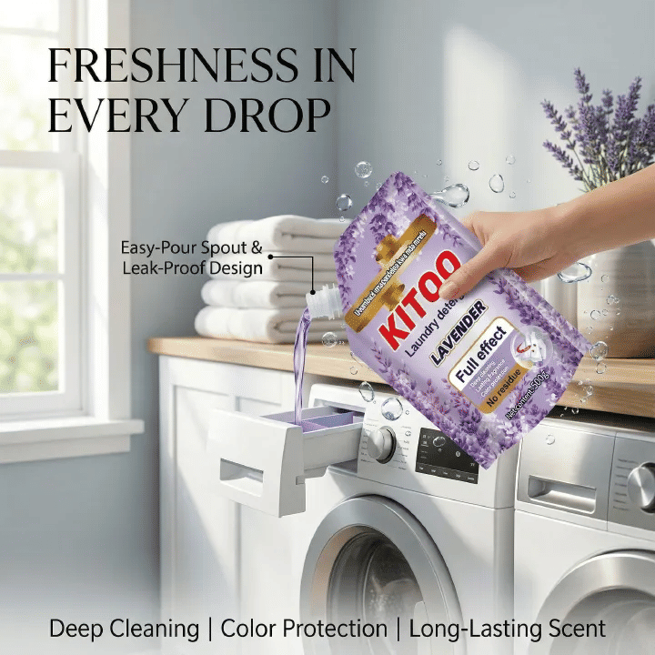 Kitoo Lavender Liquid Detergent 16.9fl oz Stain Removal Laundry Soap