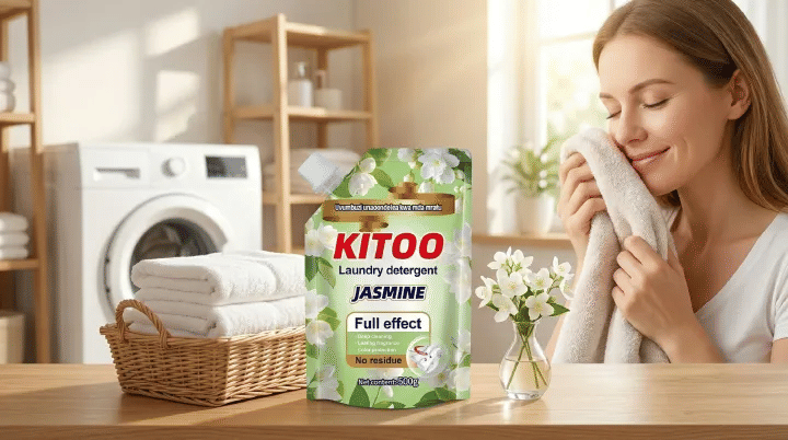 Kitoo Jasmine Liquid Detergent 16.9fl oz Stain Removal Laundry Soap