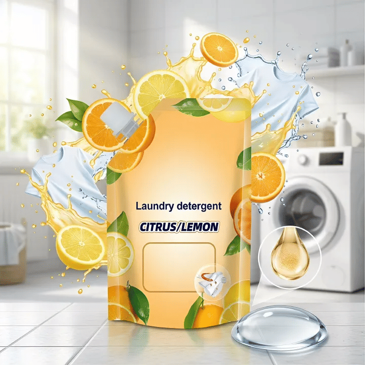 Kitoo Lemon Laundry Detergent 16.9fl oz Deep Clean Liquid Stain Remover Yellow