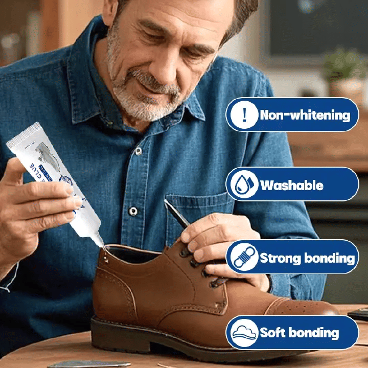 Strong Shoe Repair Glue 2.12oz Waterproof Quick-Drying Adhesive for Sneakers Translucent