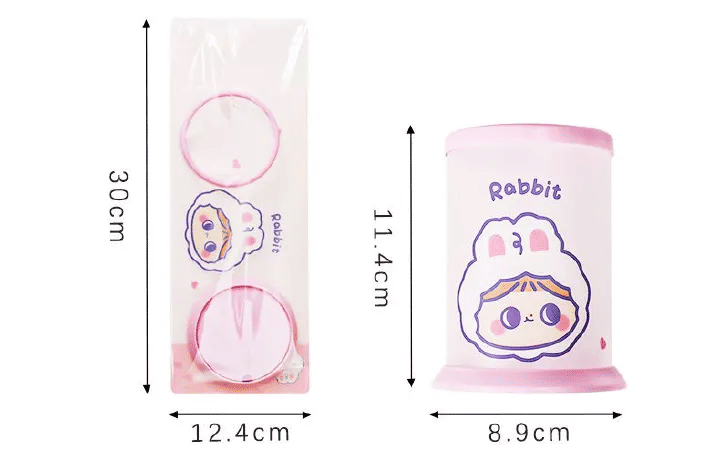 Cartoon Folding Pen Holder DIY Stationery Organizer for Kids Office Decor Blue