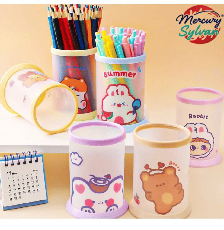 DIY Creative Cartoon Folding Pen Holder Multifunctional Desk Organizer Multi