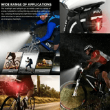 LED USB Rechargeable Bike Headlight And Taillight Set Handlebar Mount High Brightness For Night Riding
