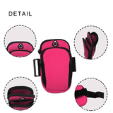 Universal 6.5'' Zippered Multi-Compartment Arm Bag for Fitness Outdoor Activities