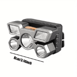 USB Rechargeable Headlamp 5 LED 4 Modes Portable Head Flashlight for Camping Blue