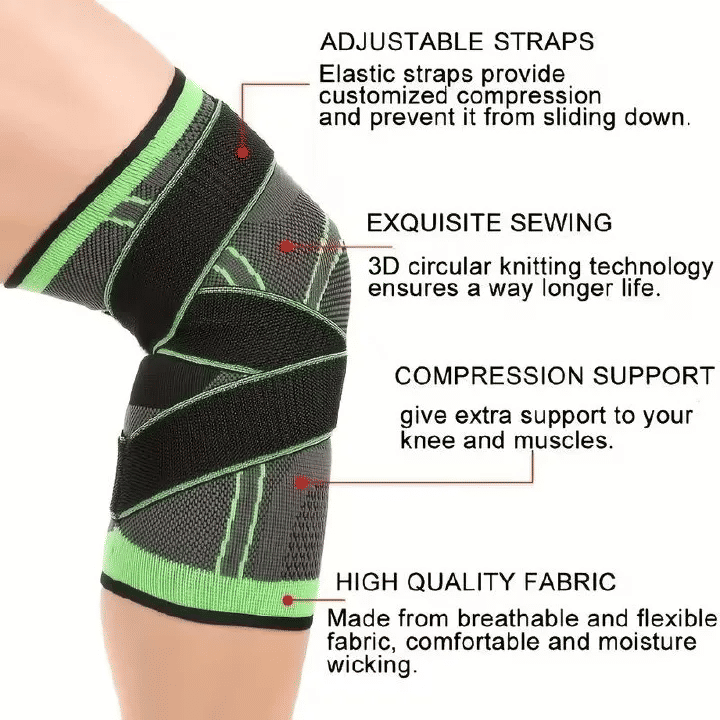 Adjustable Compression Knee Protector Strap for Basketball Running Nylon M/L/XL