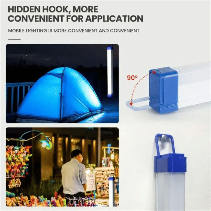 32cm Compact LED Lantern Rechargeable USB Camping Emergency High Brightness Magnetic Base