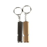 2-Piece Aluminum Alloy Emergency Whistle High-Decibel Survival Tool with Keychain Translucent