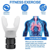 Portable Lung Breathing Exerciser Adjustable Resistance Respiratory Trainer Black