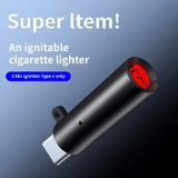 USB C Lighter 2.12in Flameless Portable Travel Accessory Black