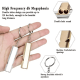 2-Piece Aluminum Alloy Emergency Whistle High-Decibel Survival Tool with Keychain Translucent