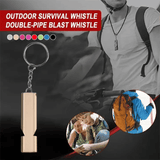2-Piece Aluminum Alloy Emergency Whistle High-Decibel Survival Tool with Keychain Translucent