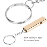 2-Piece Aluminum Alloy Emergency Whistle High-Decibel Survival Tool with Keychain Translucent