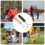 2-Piece Aluminum Alloy Emergency Whistle High-Decibel Survival Tool with Keychain Translucent
