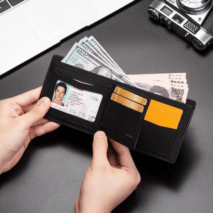 Generic Men's Leather Multifunctional Folding Wallet with Card Holder
