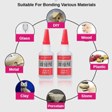 Universal Repair Glue 0.7oz Waterproof Quick-Drying Adhesive for Professional Repair Translucent