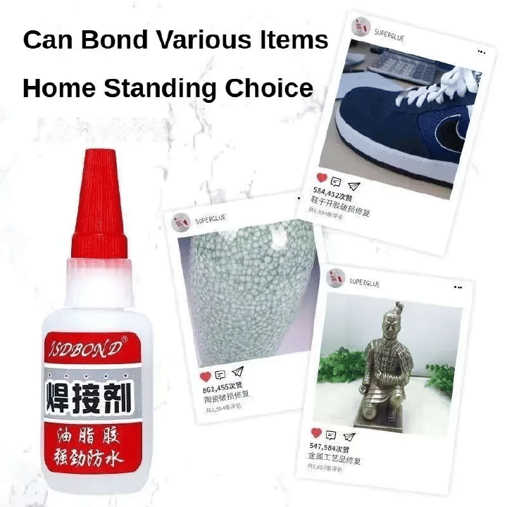 Universal Repair Glue 0.7oz Waterproof Quick-Drying Adhesive for Professional Repair Translucent