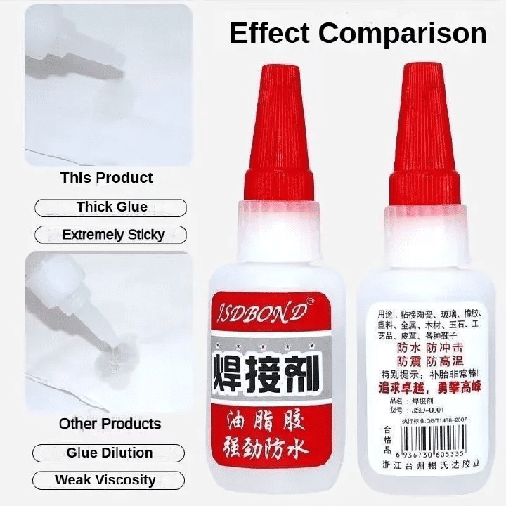 Universal Repair Glue 0.7oz Waterproof Quick-Drying Adhesive for Professional Repair Translucent