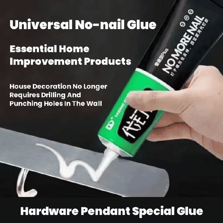 Heavy Duty Waterproof Adhesive 0.68fl oz Instant Bond No-Drill Glue for Tiles White