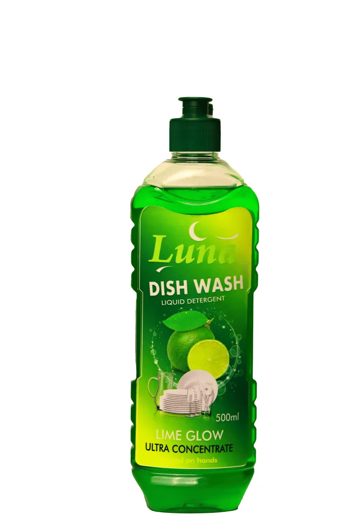 Luna Lime Glow Dish Wash 500ml Liquid Detergent Lime Fragrance Scent