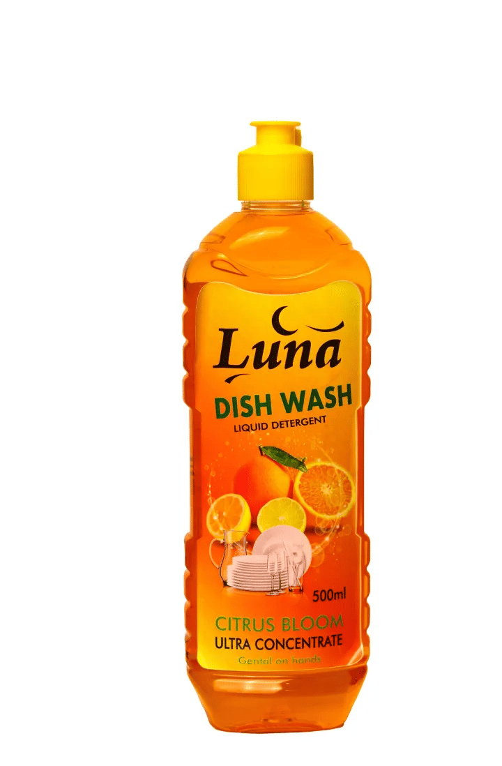 Luna Citrus Bloom Dish Wash 500ml Liquid Detergent Orange Blossom Scent