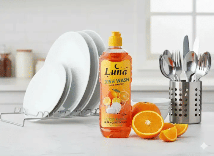 Luna Citrus Bloom Dish Wash 500ml Liquid Detergent Orange Blossom Scent