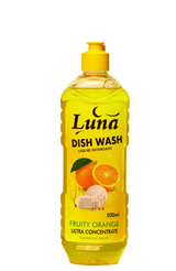 Luna Fruity Orange Dish Wash 500ml Liquid Detergent Orange Fragrance Scent