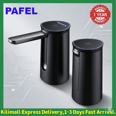 PAFEL Foldable Electric Water Bottle Pump Rechargeable Automatic Dispenser Black