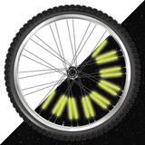 12-Piece Bicycle Spoke Reflectors 3.15in 360-Degree Visibility Safety Clips Yellow