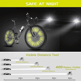 Bicycle Spoke Reflectors 12-Pack 360° Visibility Wheel Reflective Clips for Mountain Road Folding Kids Bike Wheelchair Motorcycle Safety Accessories Yellow