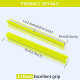 12-Piece Bicycle Spoke Reflectors 3.15in 360-Degree Visibility Safety Clips Yellow