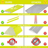 12-Piece Bicycle Spoke Reflectors 3.15in 360-Degree Visibility Safety Clips Yellow