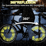 12-Piece Bicycle Spoke Reflectors 3.15in 360-Degree Visibility Safety Clips Yellow